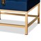 Baxton Studio Aliana Glam and Luxe Navy Blue Velvet Fabric and Gold Finished Metal Small Storage Ottoman 182-11565-Zoro - alternate 3